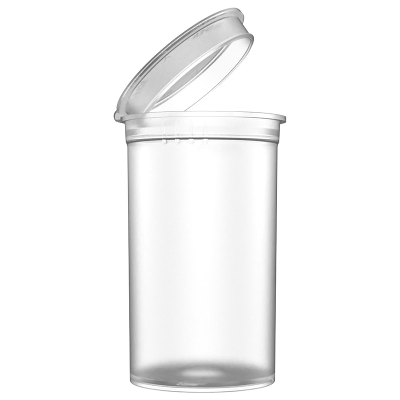 19 Dram Clear Squeeze top can cannabis marijuana packaging containers jars bottles vials dragon chewer CPSC ISO ASTM certified compliance compliant bulk airtight translucent transparent