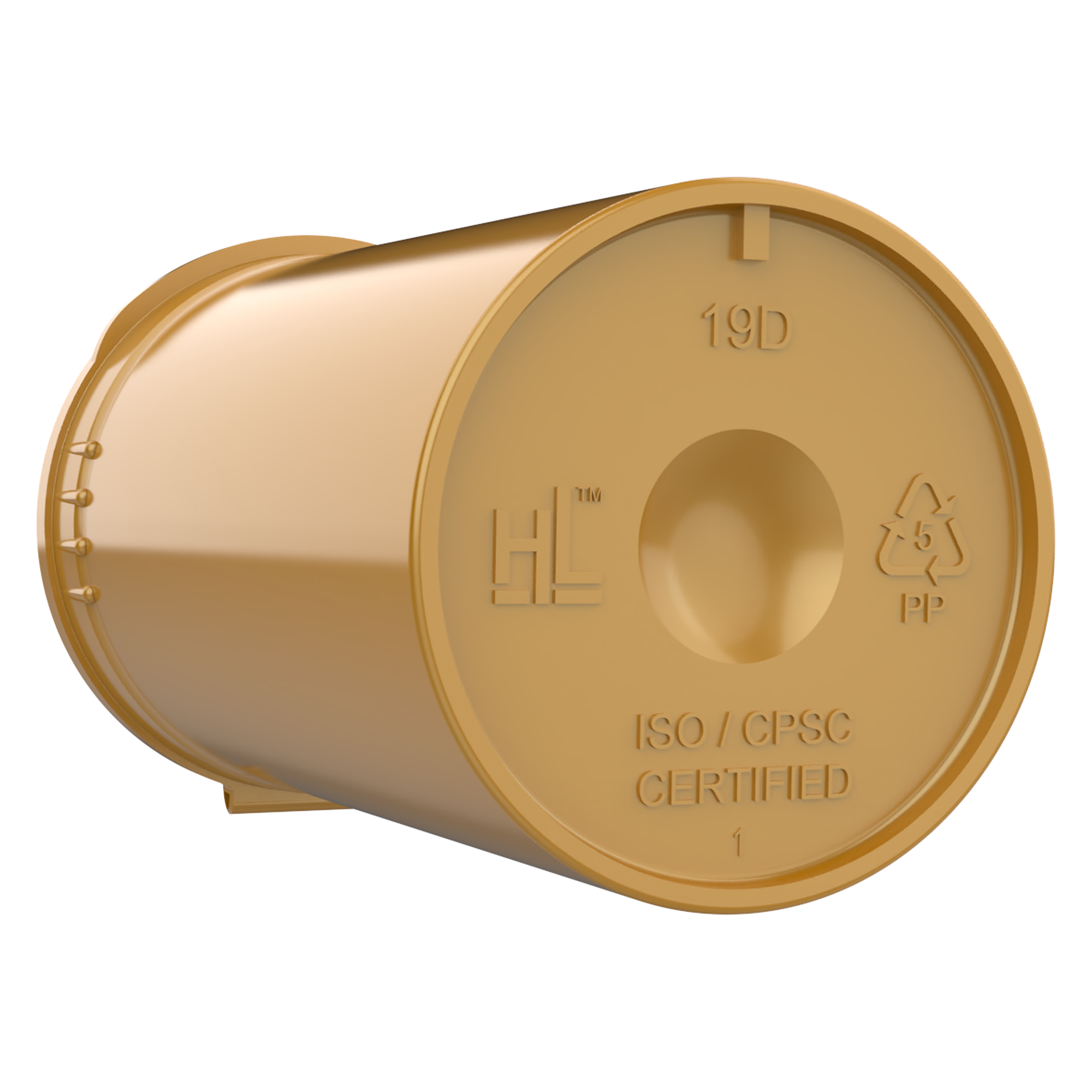 19 Dram Opaque Gold Child Resistant Pop Top Bottles (225 qty.)