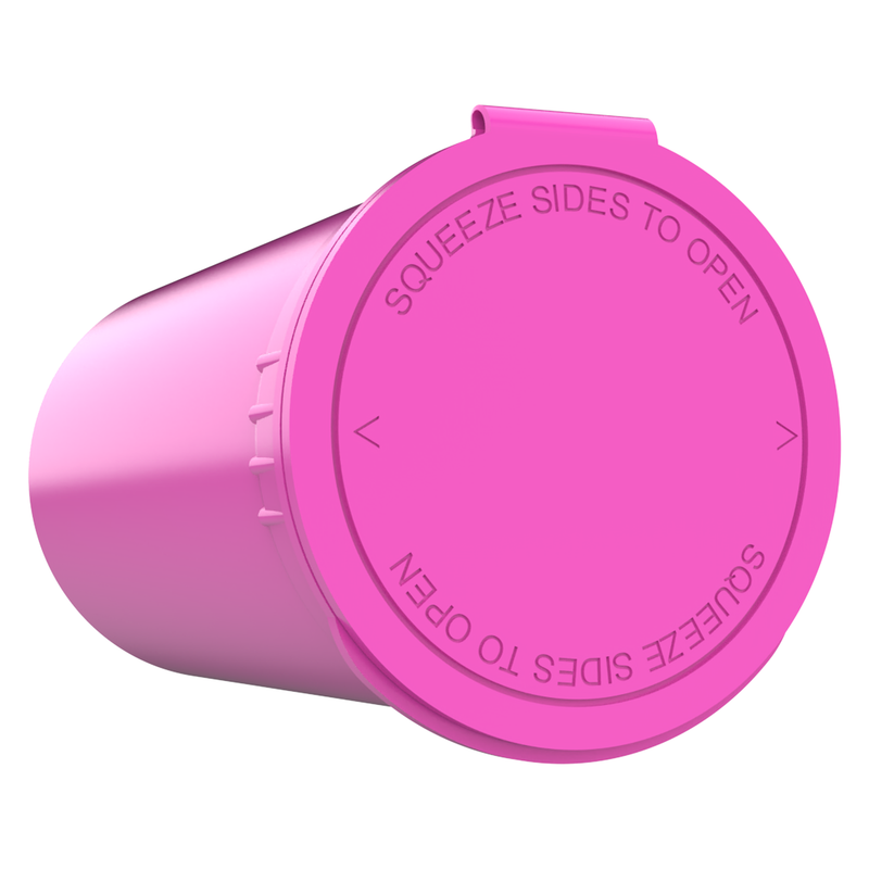 19 Dram Opaque Pink Child Resistant Pop Top Bottles (225 qty.)