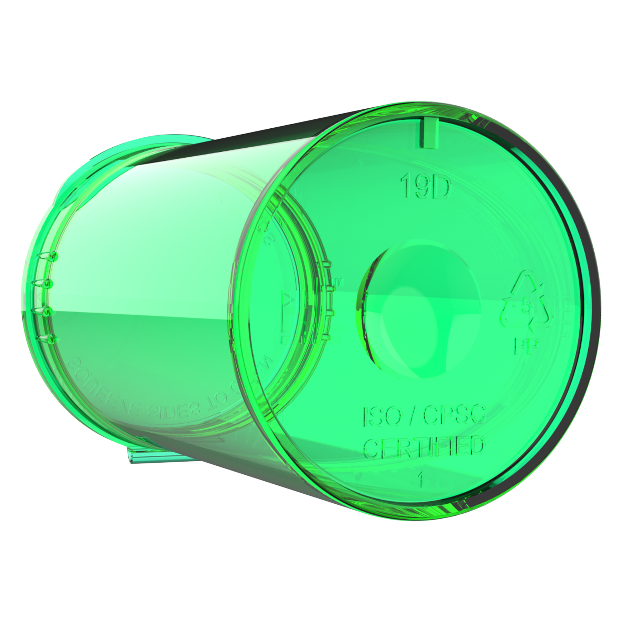 19 Dram Translucent Green Dragon Chewer custom Pop Top premium wholesale cannabis cbd mushroom smell proof vials jars cans highlock HL supplies 100% recyclable premium plastic custom translucent transparent