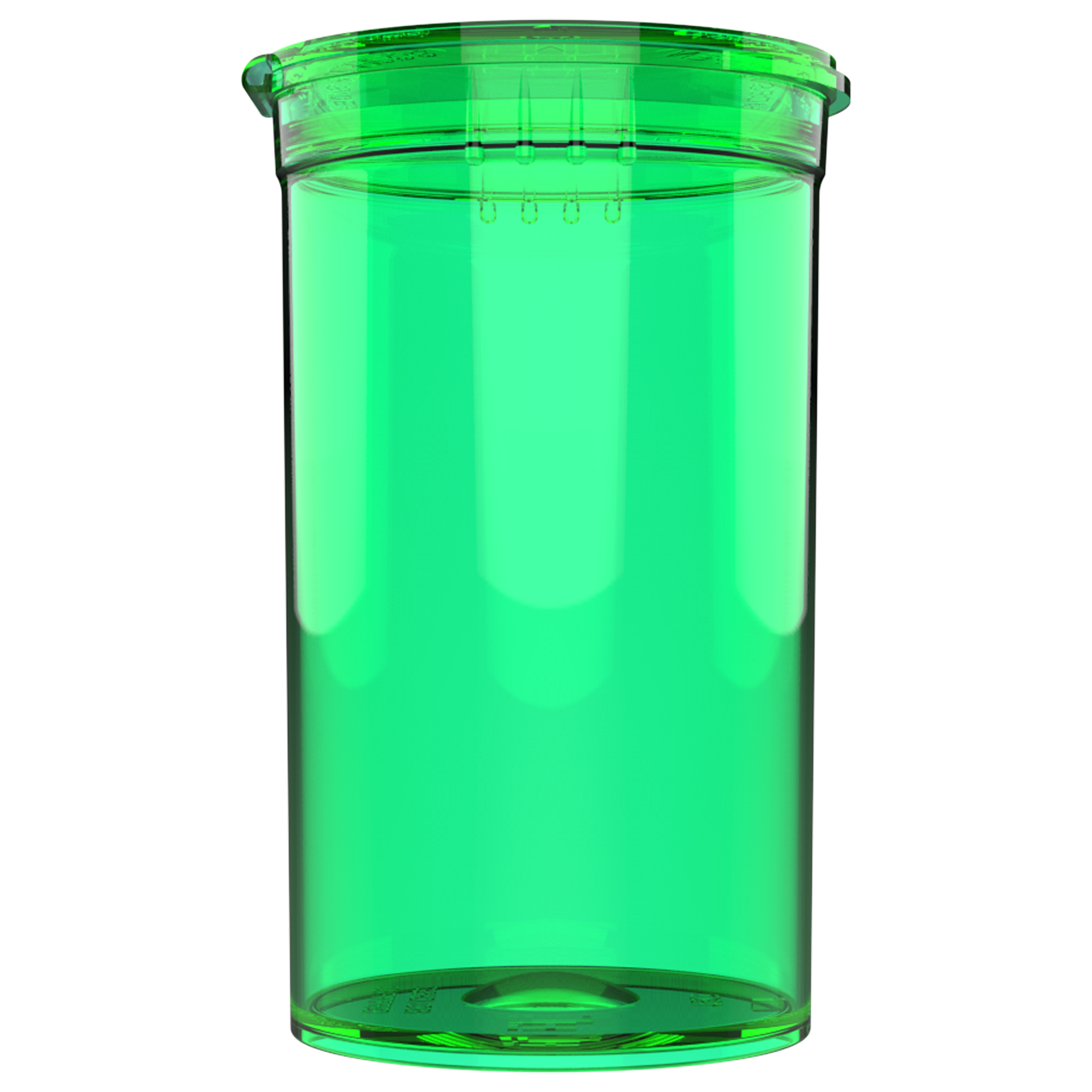 19 Dram Translucent Green Child Resistant Pop Top Bottles (225 qty.)