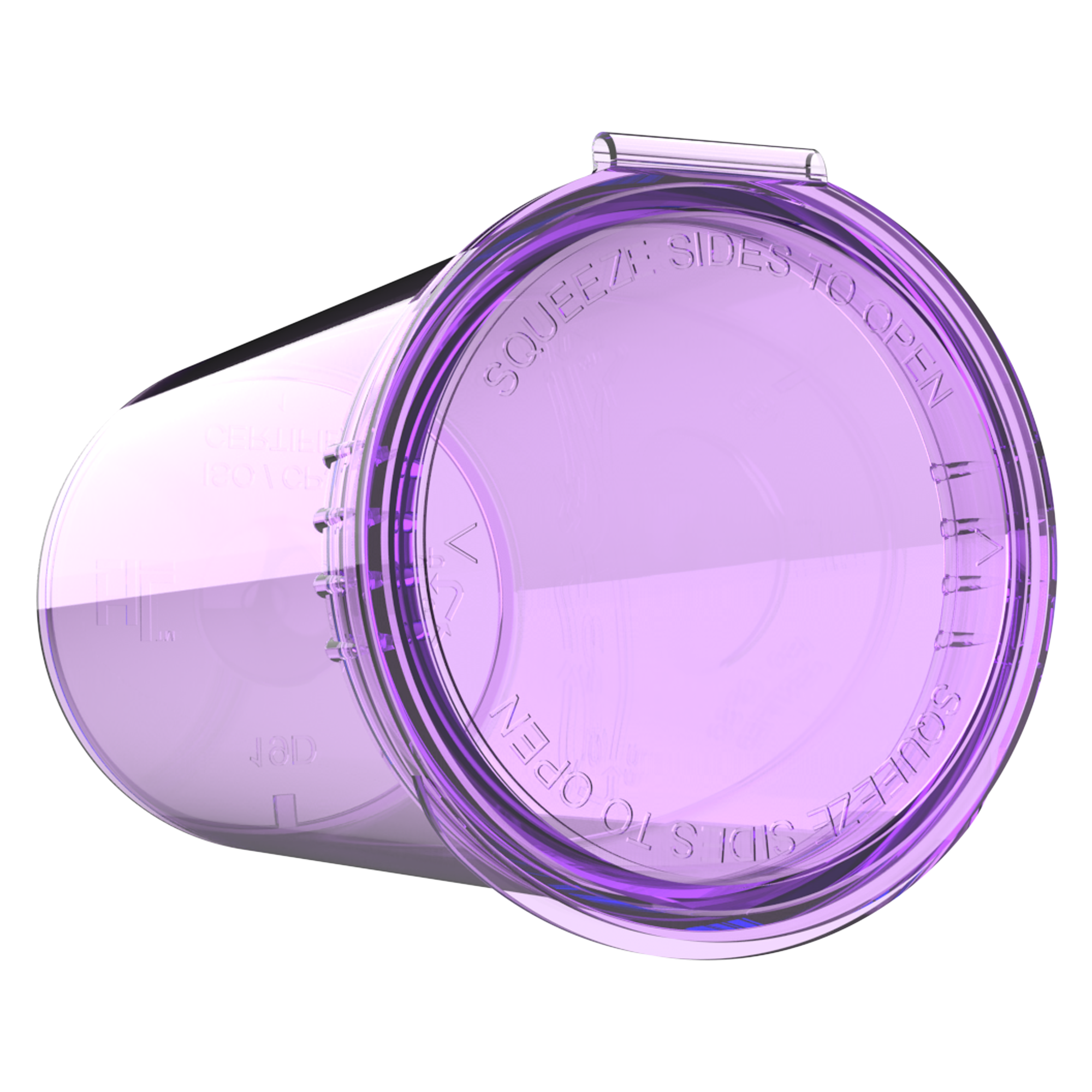 19 Dram Translucent Purple Dragon Chewer pop top tube no odor smell proof containers fast shipping Capacity 3.5 g gram 1 / 8 eighth oz ounce long term food storage empty wholesale with lids translucent transparent