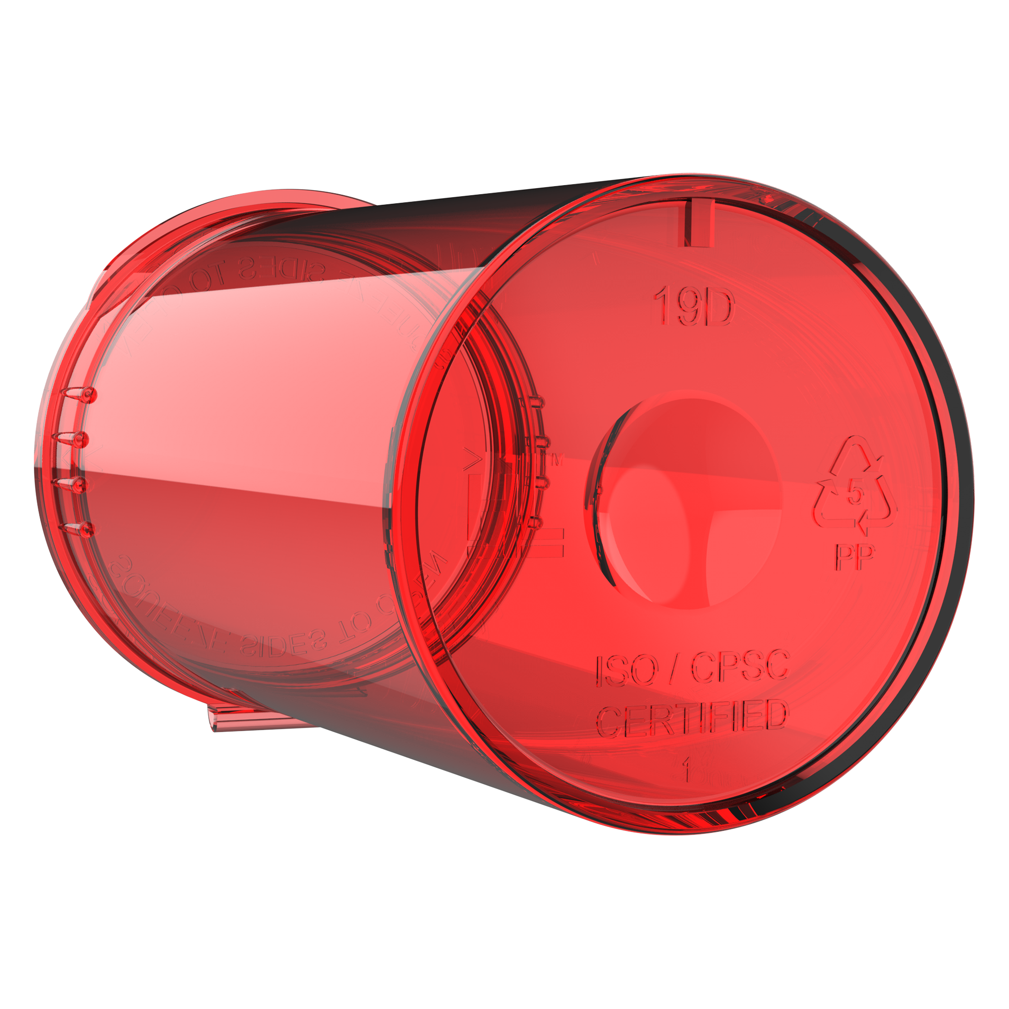 19 Dram Translucent Red Child Resistant Pop Top Bottles (225 qty.) - Dragon Chewer