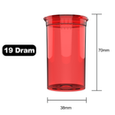 19 Dram Translucent Red Child Resistant Pop Top Bottles (225 qty.) - Dragon Chewer