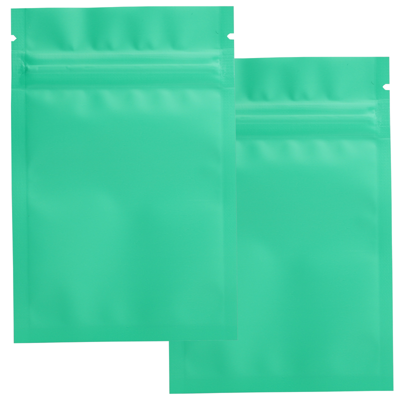 1 Gram Matte Mint Green & Matte Mint Green Mylar Bags - (50 qty.)
