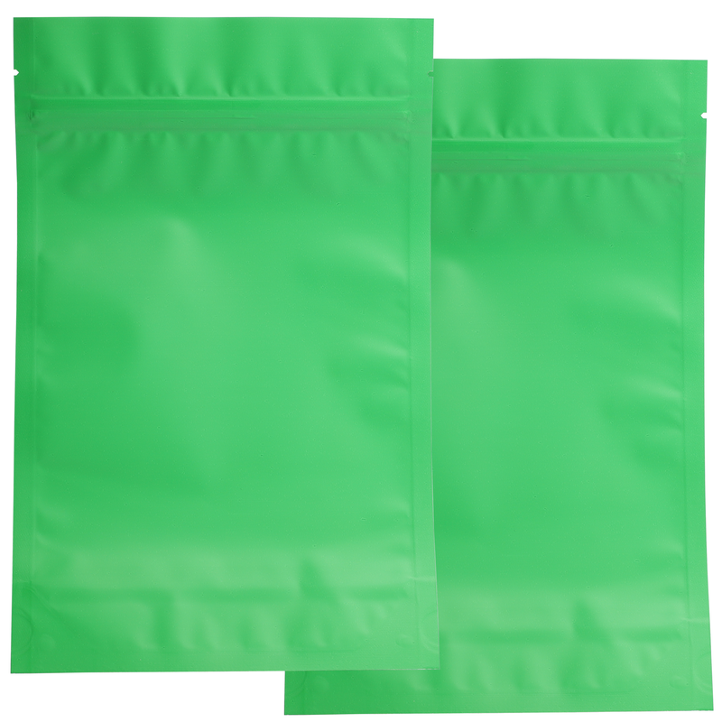 1 Ounce Matte Green & Matte Green Mylar Bags - (1000 qty.)