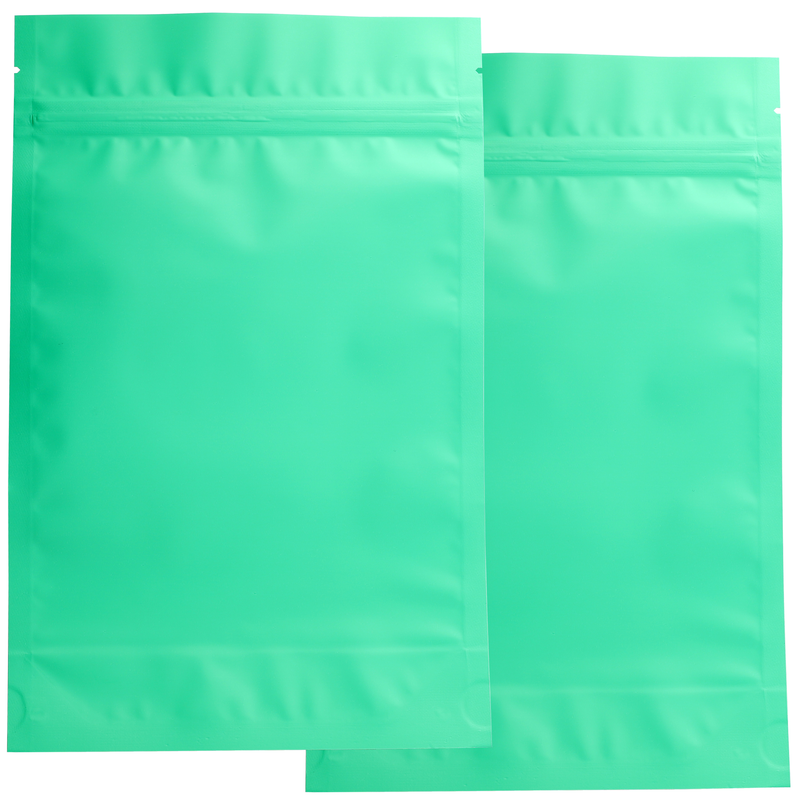 1 Ounce Matte Mint Green & Matte Mint Green Mylar Bags - (1000 qty.)