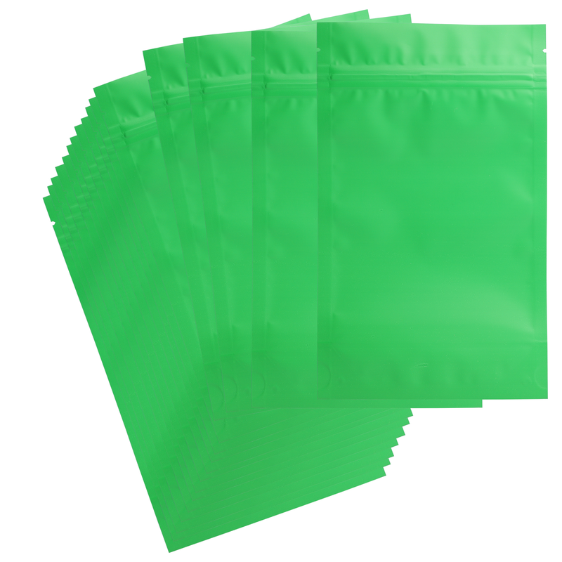 1/2 Ounce Matte Green & Matte Green Mylar Bags - (50 qty.)