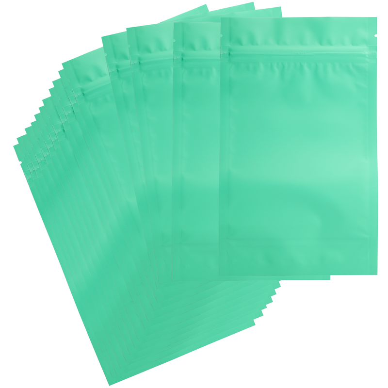 1/2 Ounce Matte Mint Green & Matte Mint Green Mylar Bags - (1000 qty.)