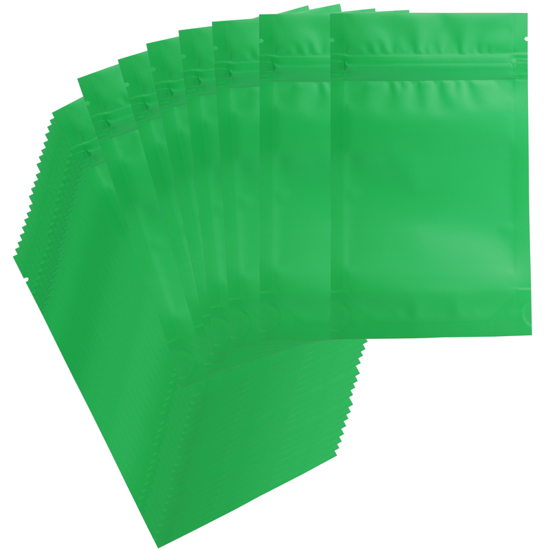 1/4 Ounce Matte Green & Matte Green Mylar Bags - (1000 qty.)