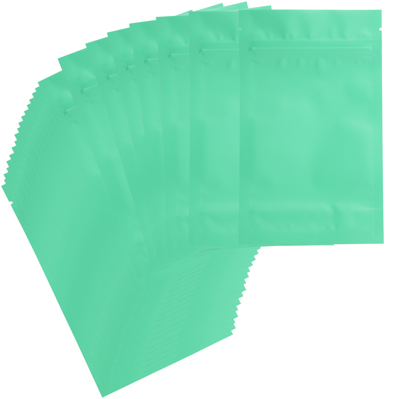 1/4 Ounce Matte Mint Green & Matte Mint Green Mylar Bags - (1000 qty.)