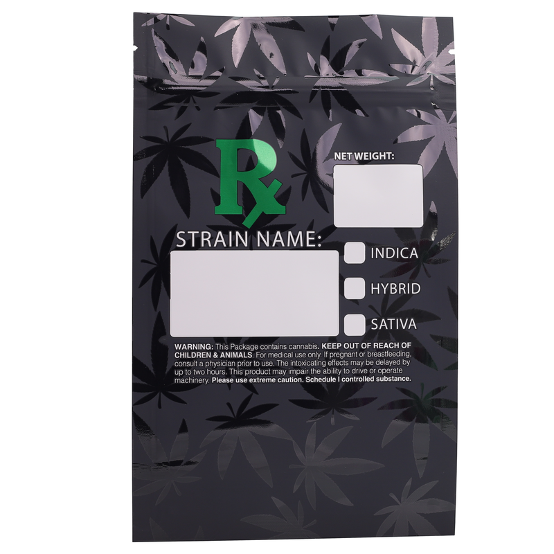 1/4th Ounce Green Rx Generic Designer Custom Printed Mylar Bags (100 qty.)