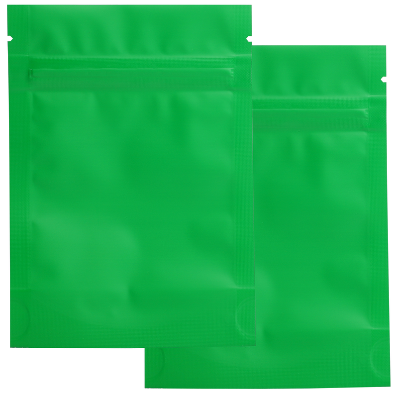 1/8 Ounce Matte Green & Matte Green Mylar Bags - (1000 qty.)