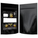 Gloss Black Opaque Foil Metal Dragon Chewer 28g ounce smell proof mylar bags. Custom designer labels stickers logo template print cheap. Best thick wholesale bulk dispensary custom child resistant packaging 420 barrier bags tamper evident resealable large food storage near me nearby 100 pack 6x9x2 Cali Caviar Rx Generic CA