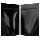 Gloss Black Opaque Dragon Chewer 28g ounce smell proof mylar bags by HIGHLOCK. Best thick wholesale bulk dispensary custom child resistant packaging 420 barrier bags tamper evident resealable large food storage 50 pack 6x9x2