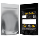 Gloss Black Vista Clear Window Foil Metal Dragon Chewer 28g ounce smell proof mylar bags. Custom designer labels stickers logo template print cheap. Best thick wholesale bulk dispensary custom child resistant packaging 420 barrier bags tamper evident resealable large food storage baggies 50 pack 6x9x2 Cali Caviar Rx Generic CA