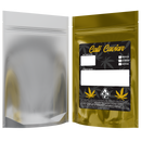 Gloss Gold Vista Clear Window Foil Metal Dragon Chewer 28g ounce smell proof mylar bags. Custom designer labels stickers logo template print cheap. Best thick wholesale bulk dispensary custom child resistant packaging 420 barrier bags tamper evident resealable large food storage near me nearby 100 pack 6x9x2 Cali Caviar Rx Generic CA