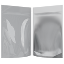 Gloss White Vista Clear Translucent Transparent Dragon Chewer 28g ounce smell proof mylar bags by HIGHLOCK. Best thick wholesale bulk dispensary custom child resistant packaging 420 barrier bags tamper evident resealable large food storage near me nearby 6 x 9 x 2