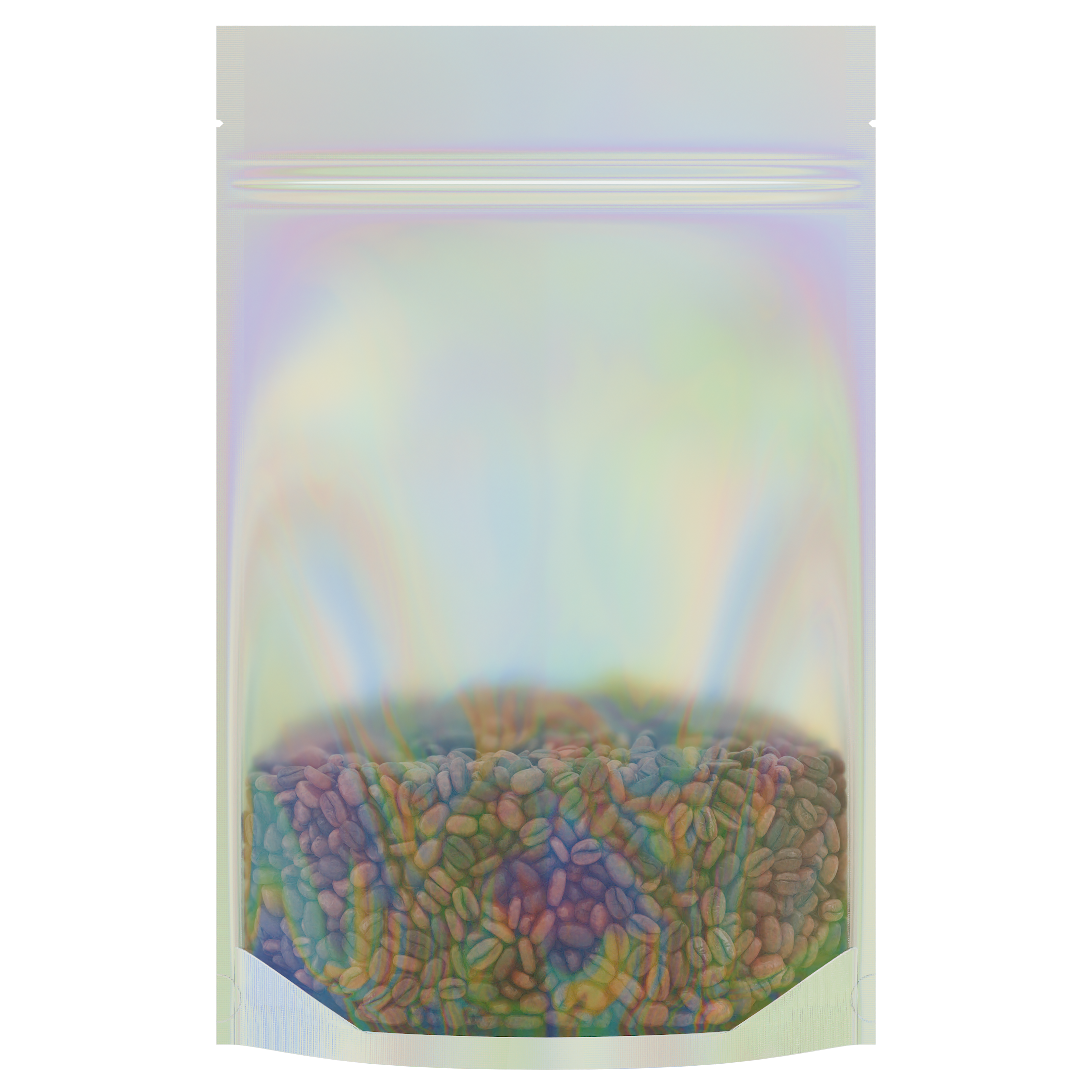 Gloss Holographic Vista Clear Translucent Transparent Dragon Chewer 28g ounce smell proof mylar bags by HIGHLOCK. Best thick wholesale bulk dispensary custom child resistant packaging 420 barrier bags tamper evident resealable large food storage baggies