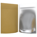 Kraft Foil Metal Vista Clear Translucent Transparent Dragon Chewer 28g ounce smell proof mylar bags by HIGHLOCK. Best thick wholesale bulk dispensary custom child resistant packaging 420 barrier bags tamper evident resealable large food storage 50 pack 6x9x2