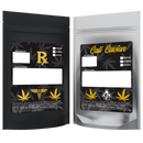 Matte Black Vista Clear Window Foil Metal Dragon Chewer 28g ounce smell proof mylar bags. Custom designer labels stickers logo template print cheap. Best thick wholesale bulk dispensary custom child resistant packaging 420 barrier bags tamper evident resealable large food storage 6x9x2 Cali Caviar Rx Generic CA