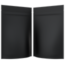 Matte Black Opaque Foil Metal Dragon Chewer 28g ounce smell proof mylar bags by HIGHLOCK. Best thick wholesale bulk dispensary custom child resistant packaging 420 barrier bags tamper evident resealable large food storage 50 pack 6x9x2