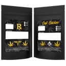 Matte Black Opaque Foil Metal Dragon Chewer 28g ounce smell proof mylar bags. Custom designer labels stickers logo template print cheap. Best thick wholesale bulk dispensary custom child resistant packaging 420 barrier bags tamper evident resealable large food storage 6x9x2