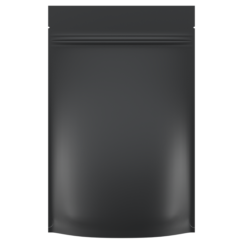 Matte Black Foil Metal Dragon Chewer 28g ounce smell proof mylar bags by HIGHLOCK. Best thick wholesale bulk dispensary custom child resistant packaging 420 barrier bags tamper evident resealable large food storage baggies 50 pack 6x9x2