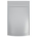 Matte White Foil Metal Vista Clear Dragon Chewer 28g ounce smell proof mylar bags by HIGHLOCK. Best thick wholesale bulk dispensary custom child resistant packaging 420 barrier bags tamper evident resealable large food storage heat sealable 50 pack 6x9x2