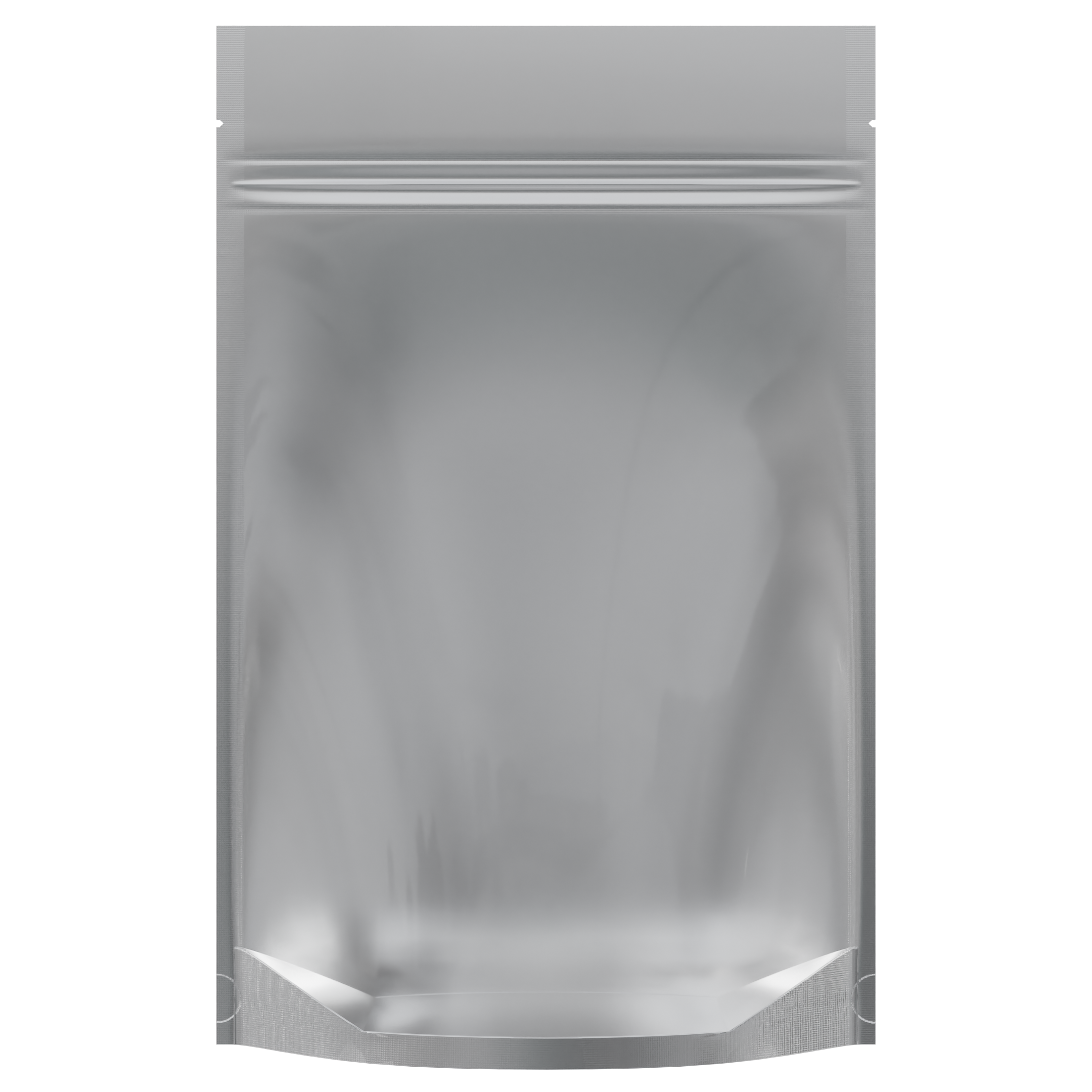Matte White Foil Metal Vista Clear Dragon Chewer 28g ounce smell proof mylar bags by HIGHLOCK. Best thick wholesale bulk dispensary custom child resistant packaging 420 barrier bags tamper evident resealable large food storage heat sealable tear notches 50 pack 6x9x2