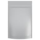 Matte White Foil Metal Dragon Chewer 28g ounce smell proof mylar bags by HIGHLOCK. Best thick wholesale bulk dispensary custom child resistant packaging 420 barrier bags tamper evident resealable large food storage heat sealable 50 pack 6x9x2