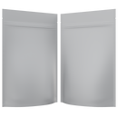 Matte White Opaque Foil Metal Dragon Chewer 28g ounce smell proof mylar bags by HIGHLOCK. Best thick wholesale bulk dispensary custom child resistant packaging 420 barrier bags tamper evident resealable large food storage 50 pack 6x9x2