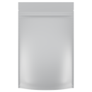 Matte White Foil Metal Dragon Chewer 28g ounce smell proof mylar bags by HIGHLOCK. Best thick wholesale bulk dispensary custom child resistant packaging 420 barrier bags tamper evident resealable large food storage baggies 50 pack 6x9x2