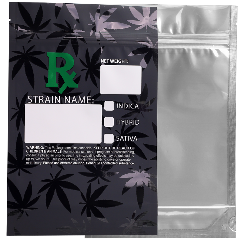 1 Ounce Green Rx Generic Designer Custom Printed Mylar Bags (100 qty.)