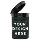 30 Dram Pop Top CR Container Premium Custom Labels (2,500 qty.) - USA MADE - Dragon Chewer