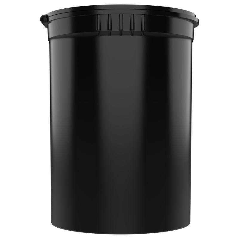 30 Dram Black Recycled Ocean Plastic Child Resistant Pop Top Containers (160 qty.)