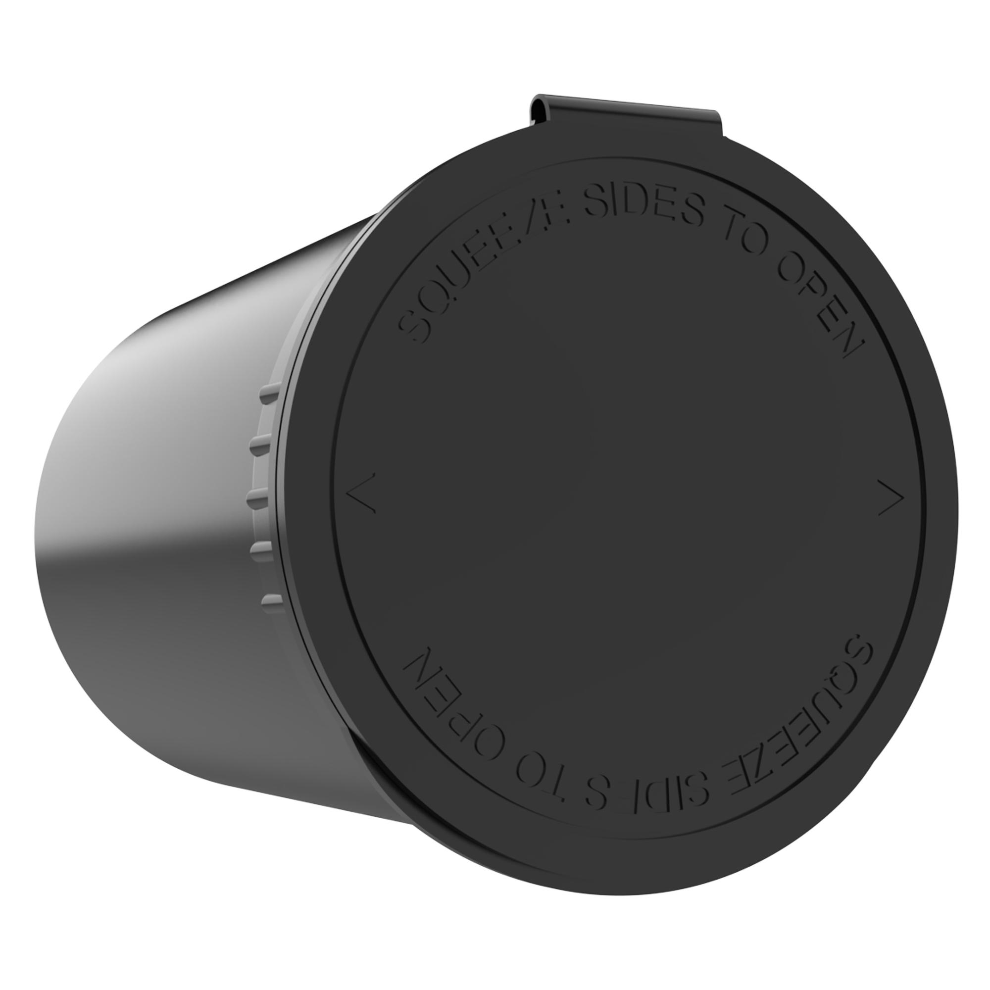 30 Dram Black Recycled Ocean Plastic PCR Child Resistant Pop Top Containers (160 qty.) - Dragon Chewer
