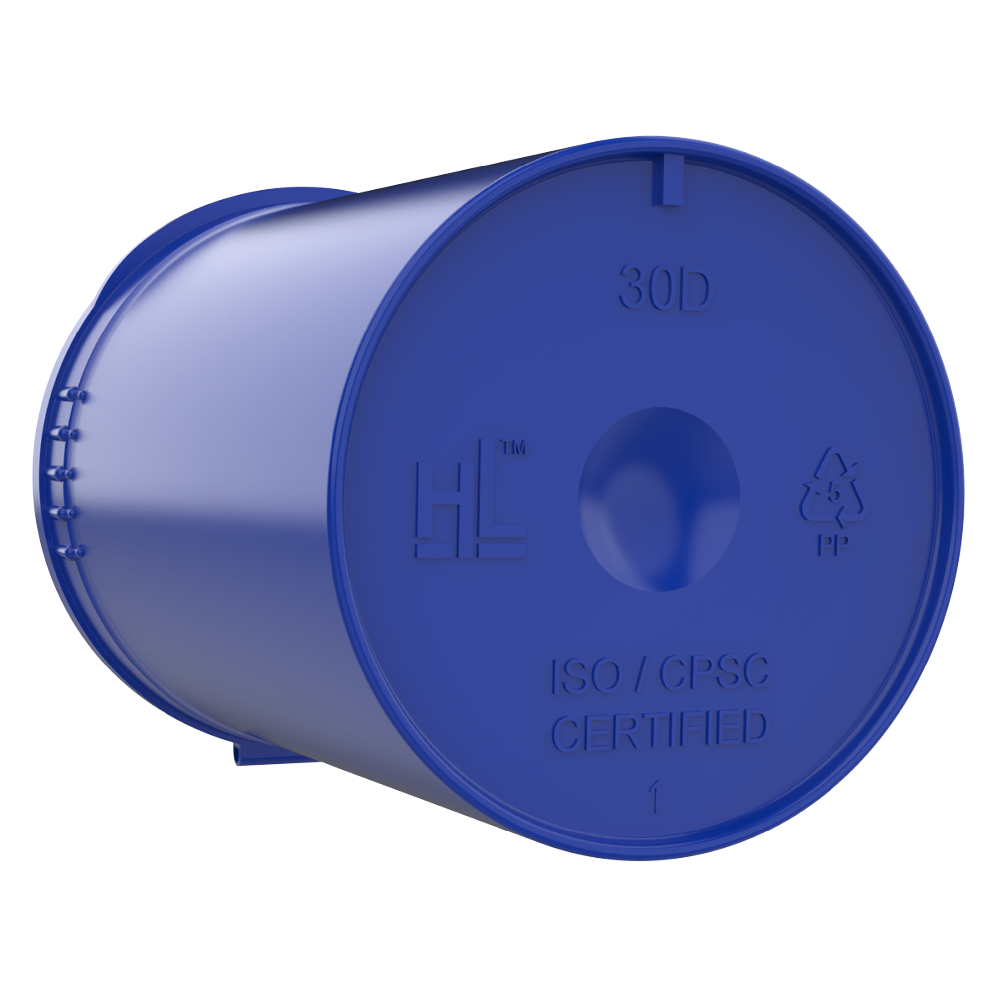 30 Dram Opaque Blue Child Resistant Pop Top Bottles (160 qty.)