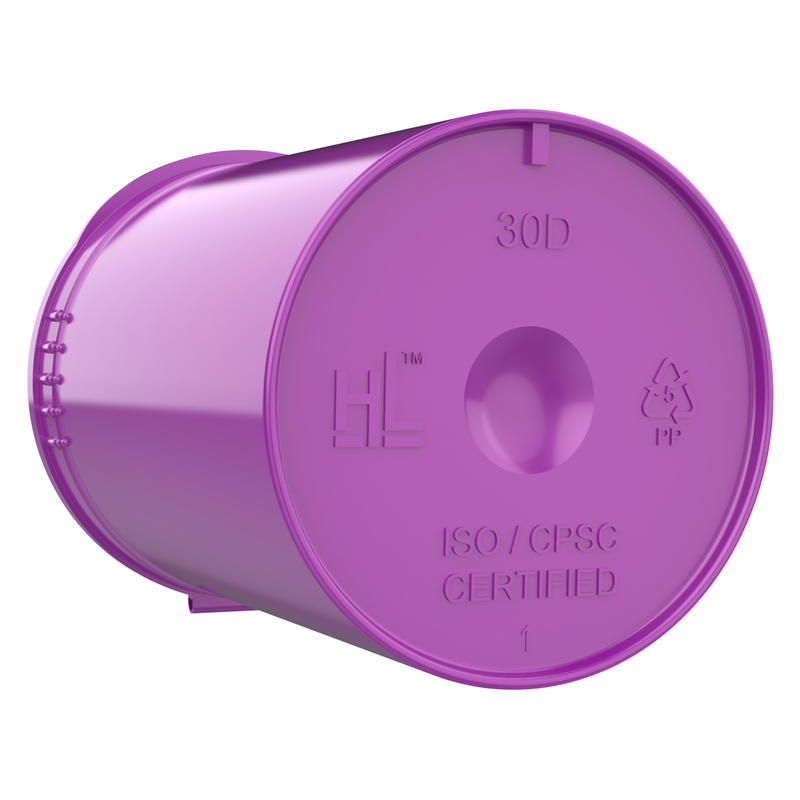 30 Dram Opaque Purple Child Resistant Pop Top Bottles (160 qty.)