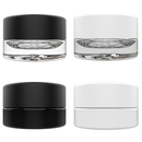 Supercell 5 ML 5ML HIGHLOCK glass wholesale bulk concentrate container jar with carb cap. Premium concentrate smell proof container packaging. Wax, oil, shatter and dab glass storage jar available at Dragon Chewer. Clear glass, black cap and Teflon non-stick seal or liner. Custom labels, boxes and direct print available. 