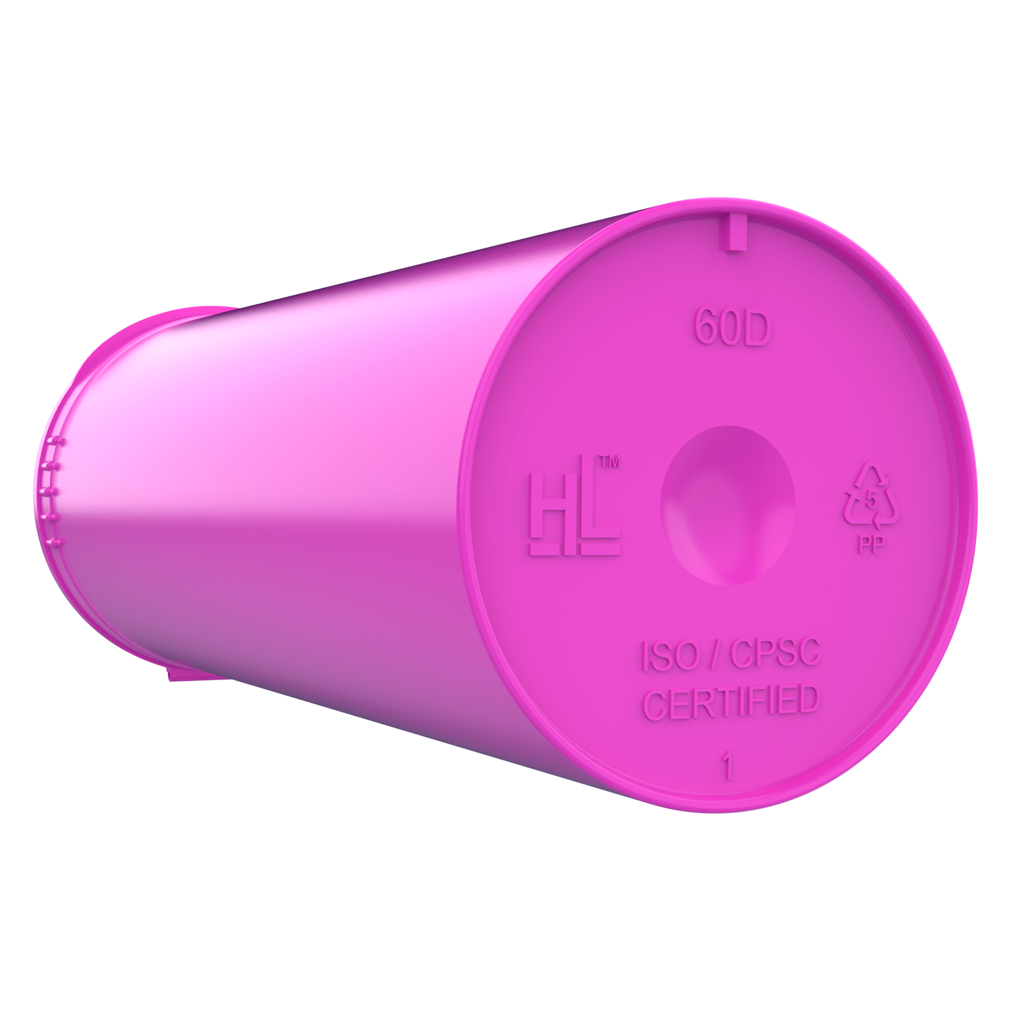 60 Dram Opaque Bubblegum Pink Child Resistant Pop Top Bottles (75 qty.) - Dragon Chewer