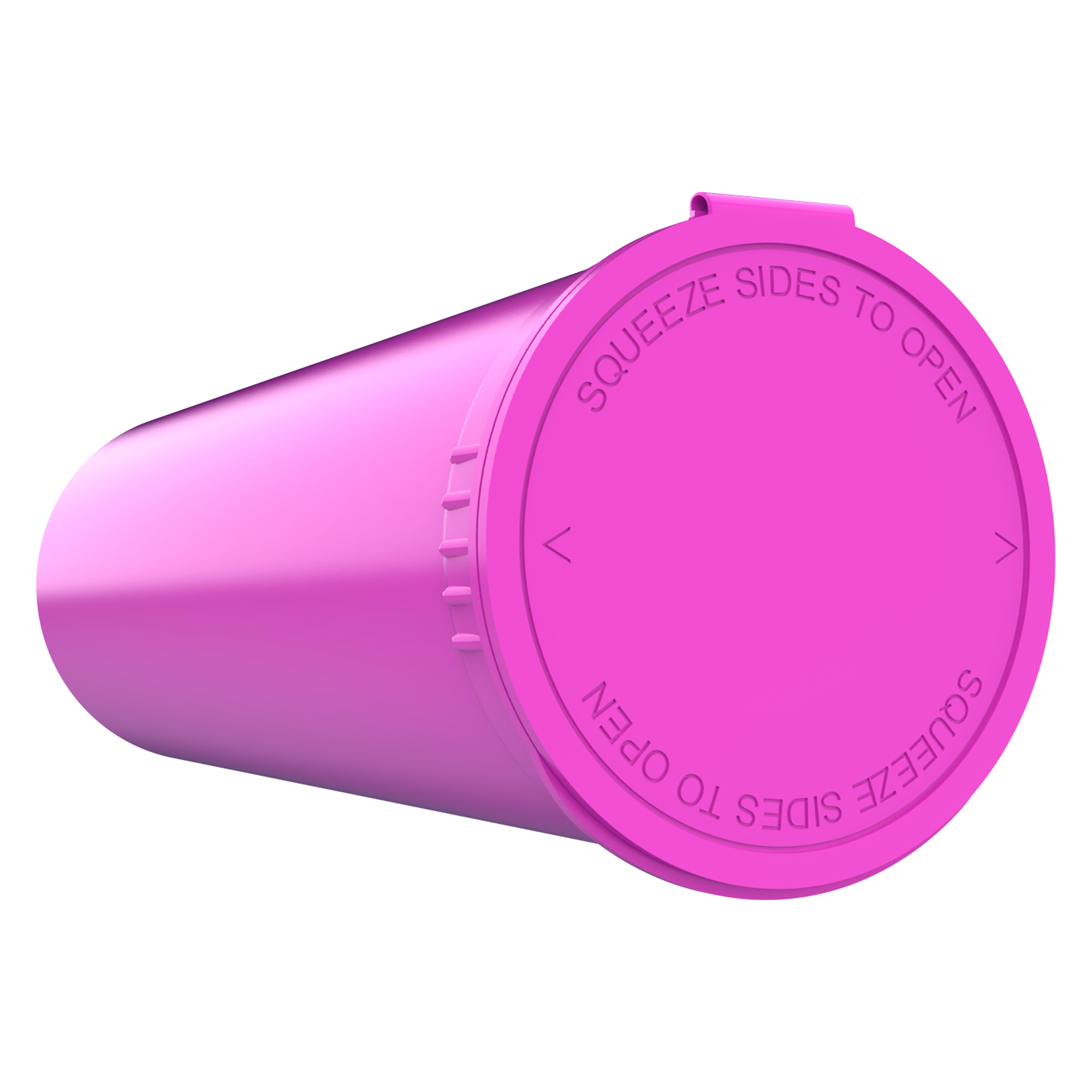 60 Dram Opaque Bubblegum Pink Child Resistant Pop Top Bottles (75 qty.) - Dragon Chewer