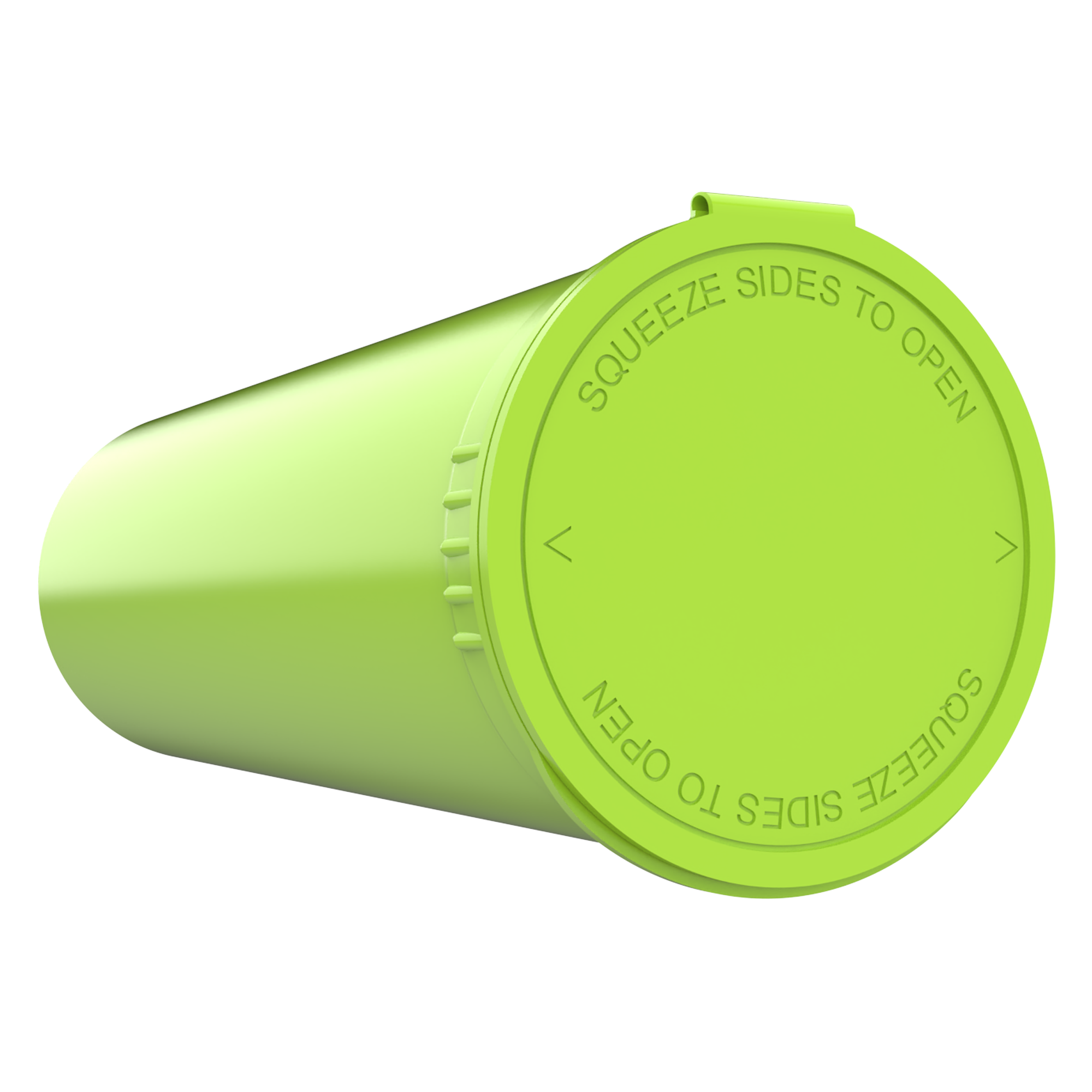 60 Dram Lime Green Highlighter Child Resistant Pop Top Bottles (75 qty