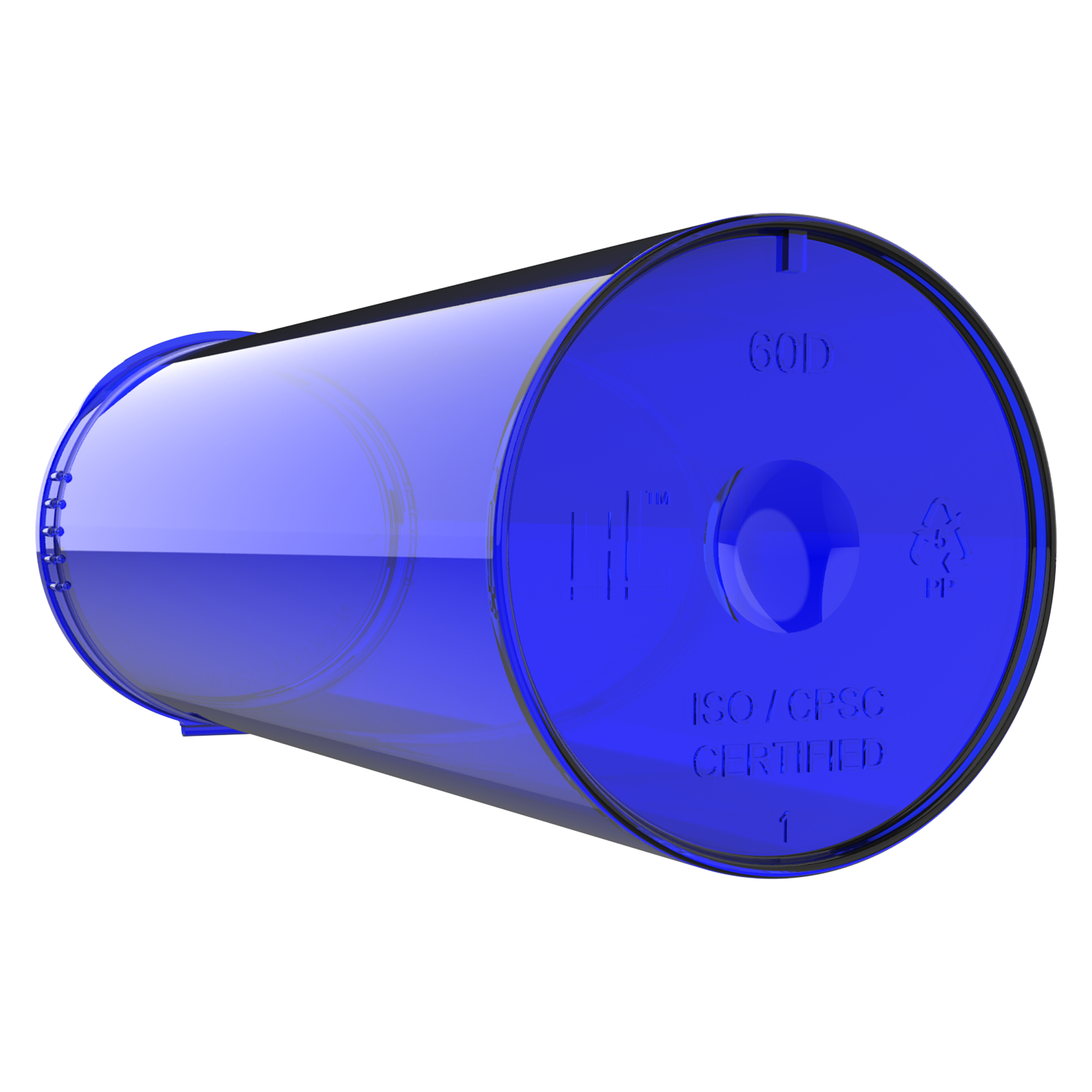 60 Dram Blue translucent transparent Dragon Chewer custom Pop Top premium wholesale cannabis cbd mushroom smell proof vials jars cans ASTM CPSC ISO certified compliance compliant CR childproof