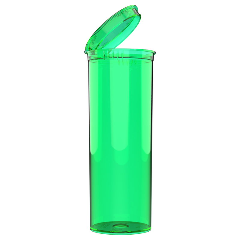 60 Dram Green translucent transparent Squeeze top can cannabis marijuana packaging containers jars bottles vials dragon chewer near me bulk air tight highlock HL
