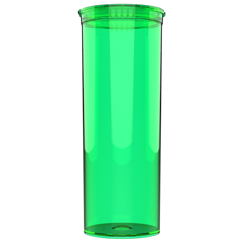 60 Dram Dragon Chewer translucent Green Big Pop Top CR Child Resistant Compliant Wholesale Packaging Storage Containers Bottles Jars cans labels USA 