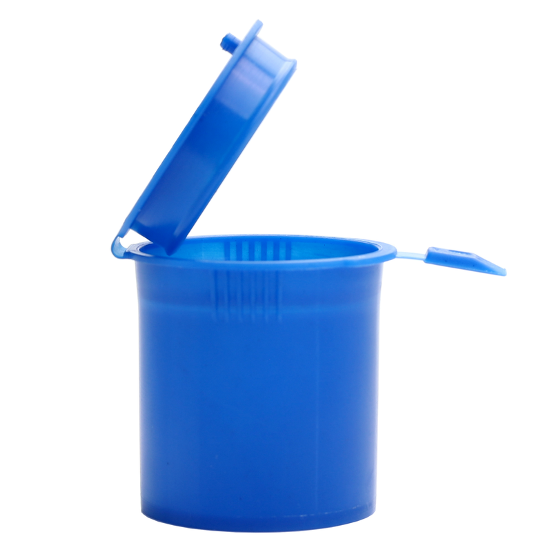 6 Dram Opaque Blue Child Resistant Latch Top Pop Top Bottles (300 qty.)