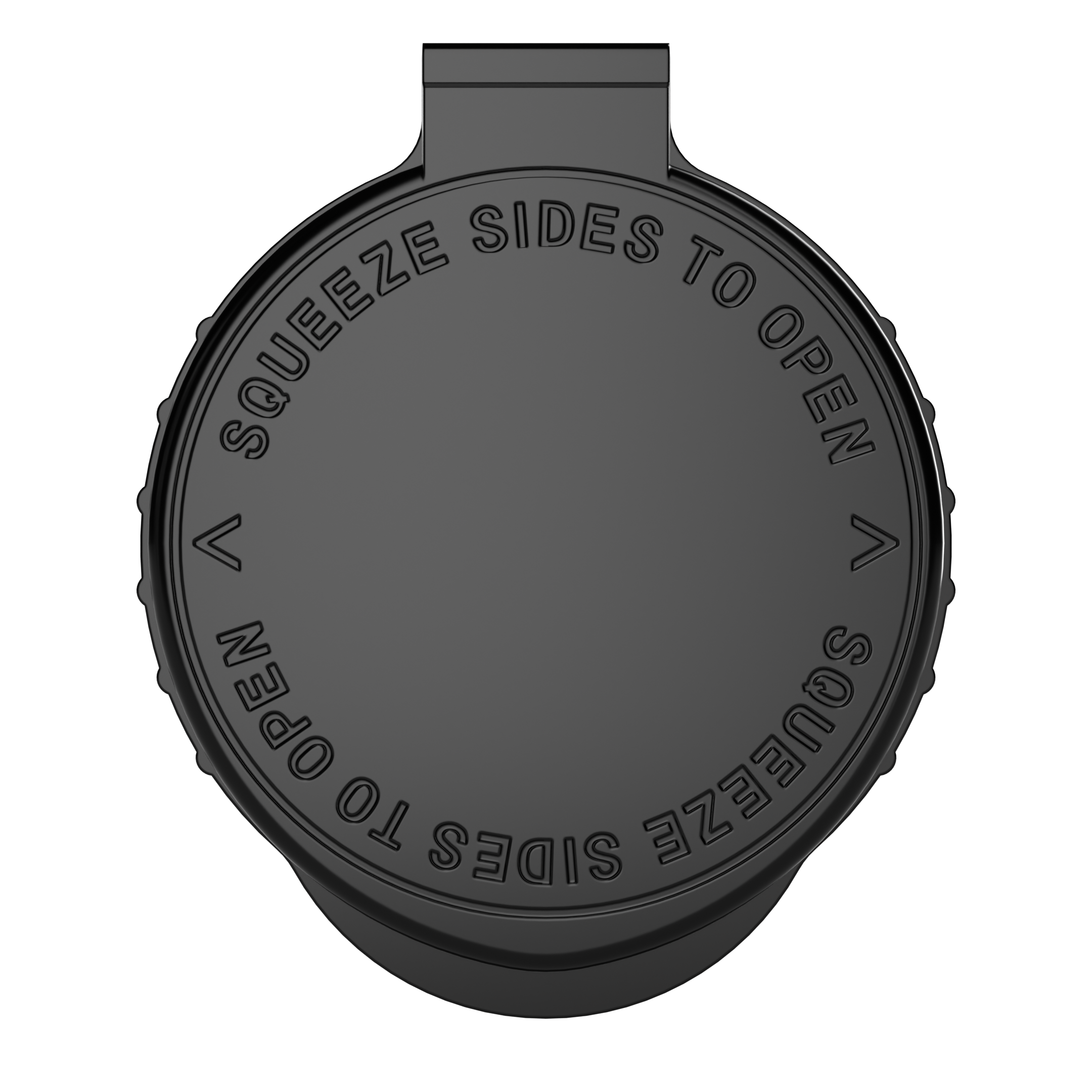 80mm Wide Black Pop Top Pre Roll Child Resistant Tubes - OPEN LID (600 qty.)