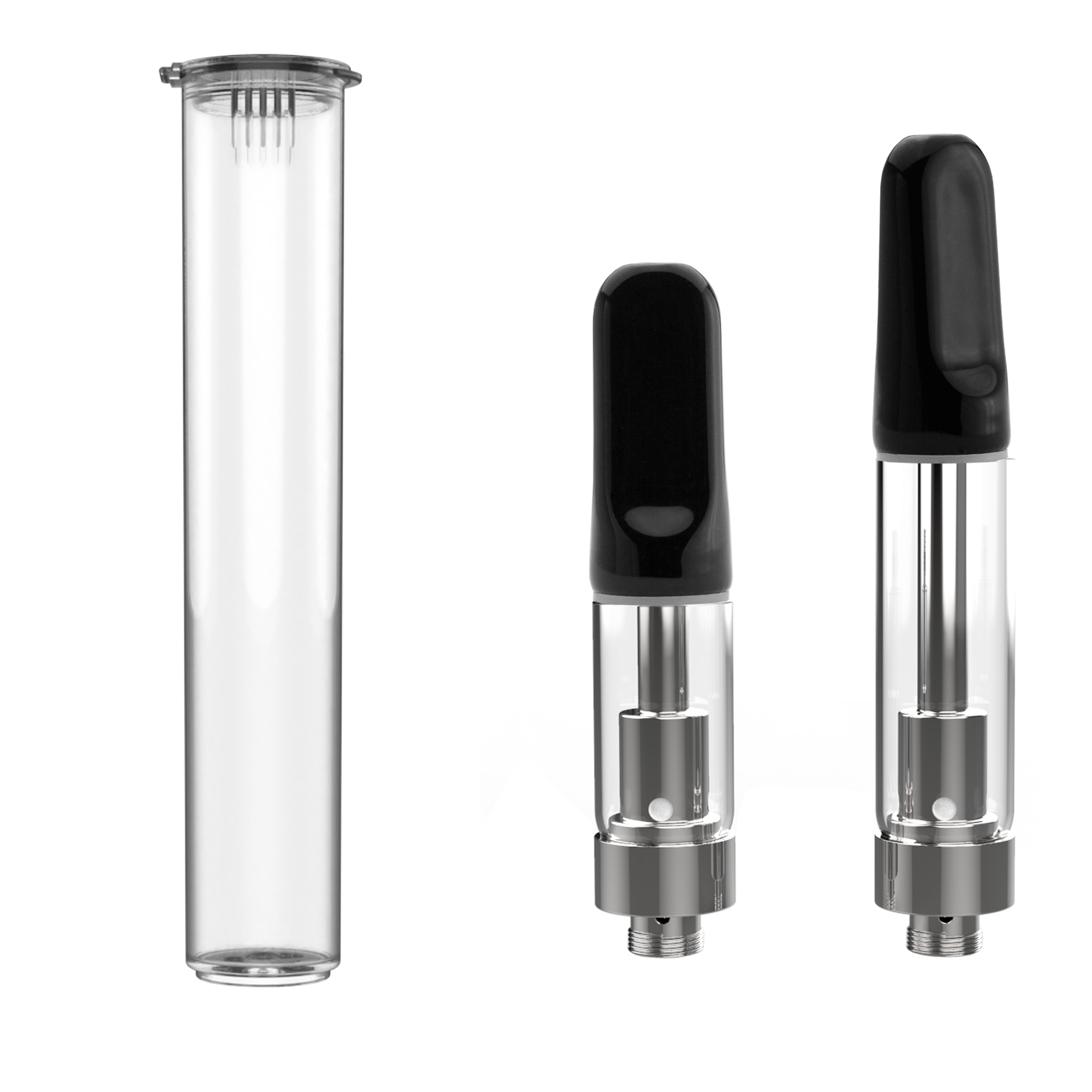 buy vape cartridges in bulk 80mm Vape Cartridge Tubes Wholesale Child Resistant — Clear Pop Top (1