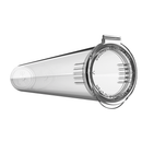 80mm Clear Pop Top Pre Roll Child Resistant Tubes - OPEN LID (1,150 qty.) - Dragon Chewer